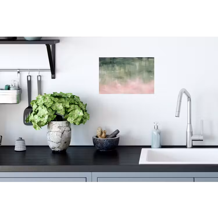 Muursticker - Kunst - Abstract - Modern - Groen - Roze — 2