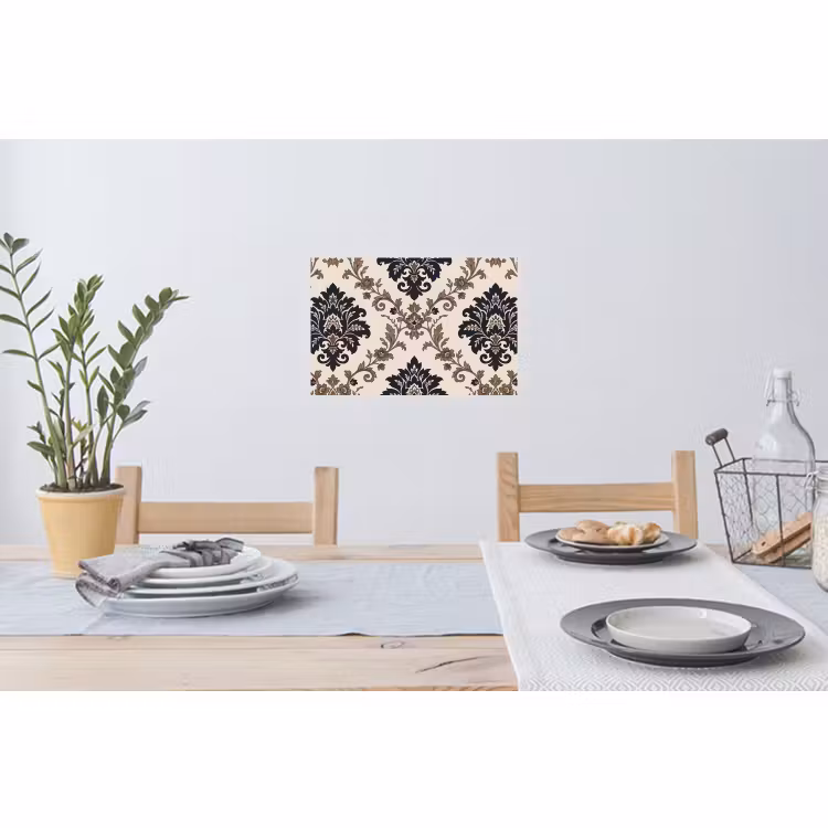 Muursticker - Patroon - Floraal - Klassiek - Beige-blauw — 3