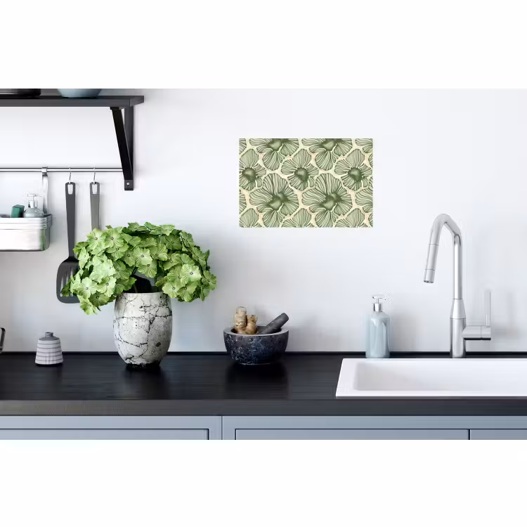 Muursticker - Groen - Botanisch - Bloemen - Organisch - Patroon — 2