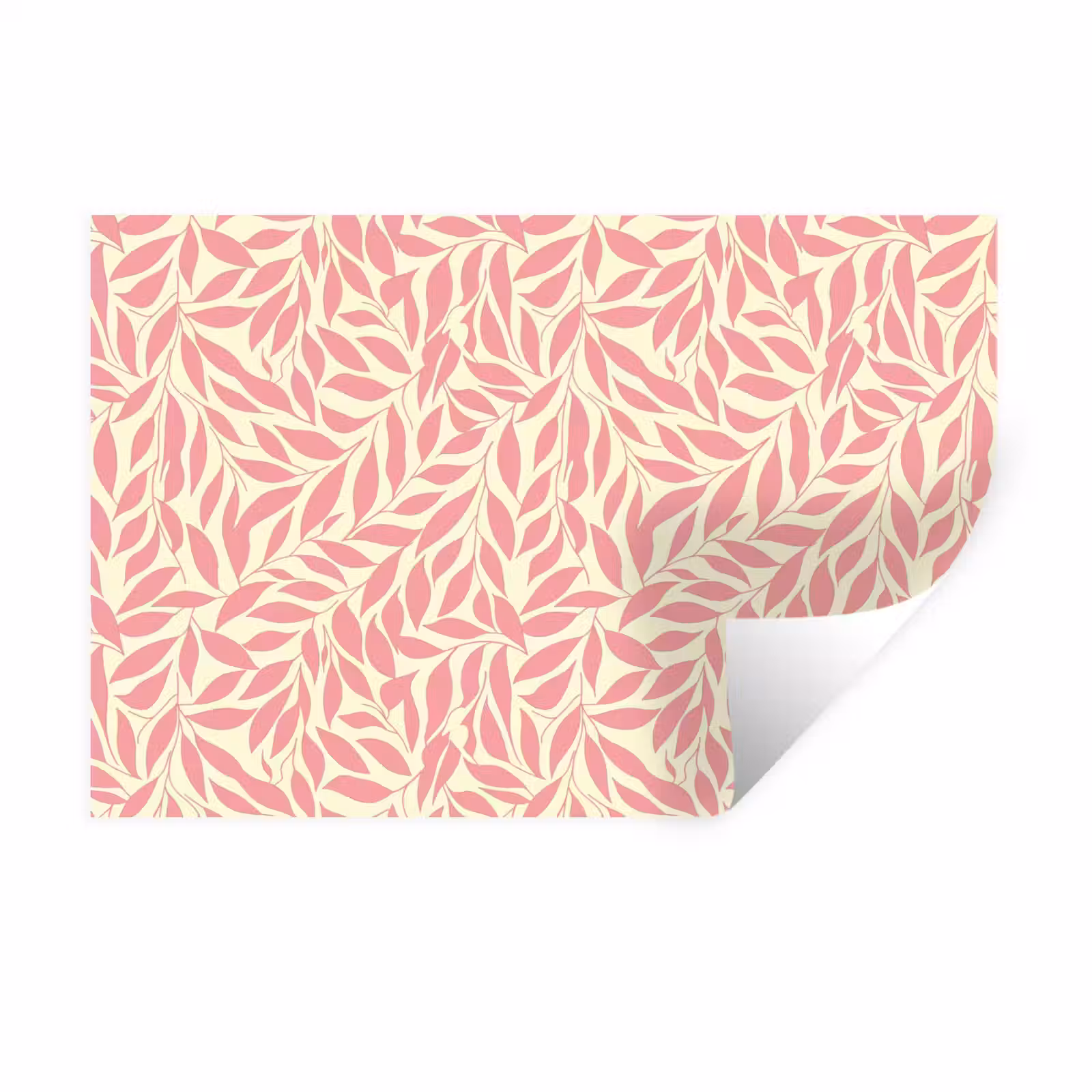 Muursticker - Roze - Bladeren - Dynamisch - Patroon — 1