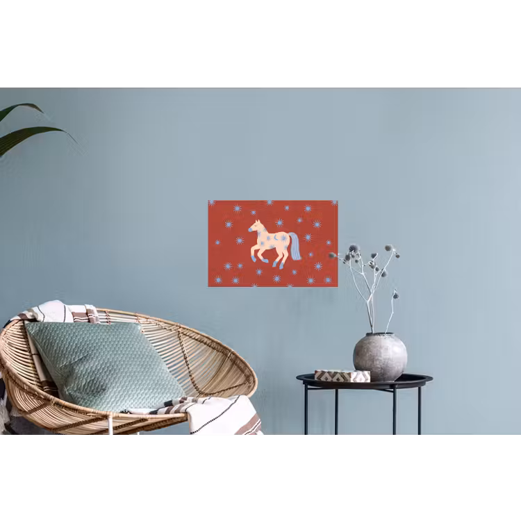 Muursticker - Dieren - Sterren - Maan - Abstract - Rood — 4