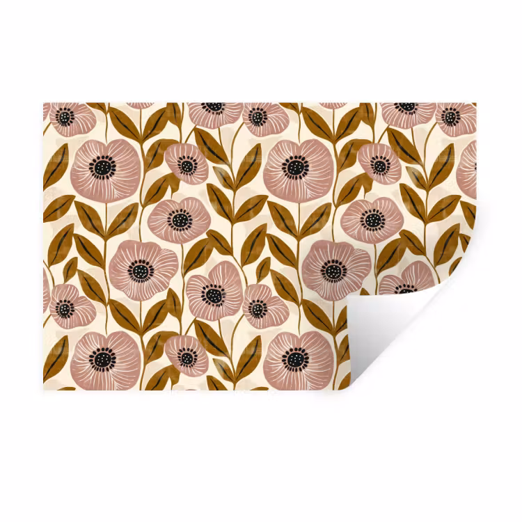 Muursticker - Dustyroze - Bloemen - Grafisch - Patroon — 1