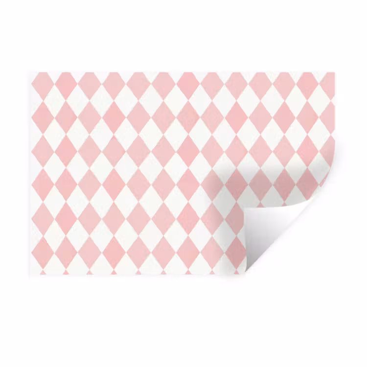 Muursticker - Lichtroze - Ruiten - Geometrisch - Patroon — 1