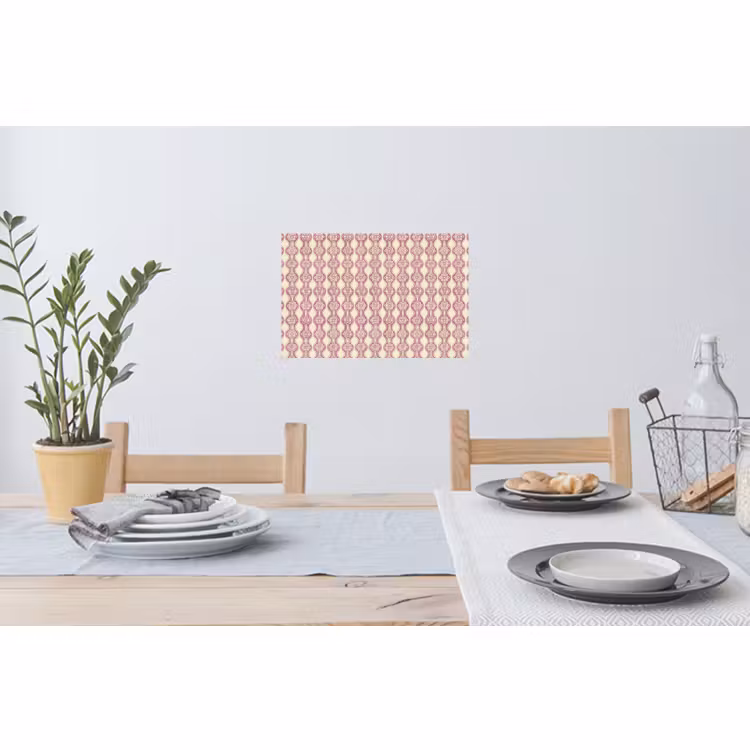 Muursticker - Paarsroze - Bloemen - Retro - Patroon — 3