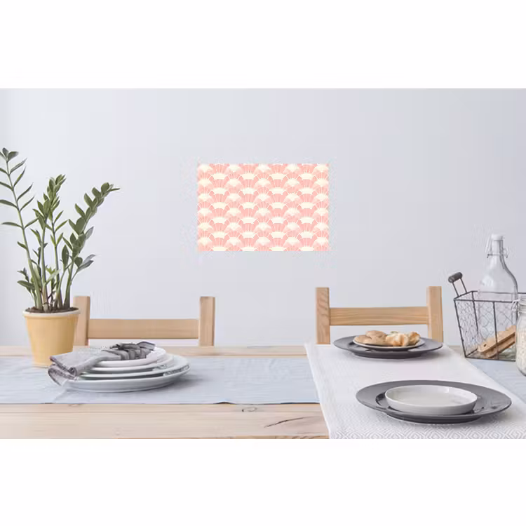Muursticker - Roze - Waaiers - Mozaïek - Patroon — 3