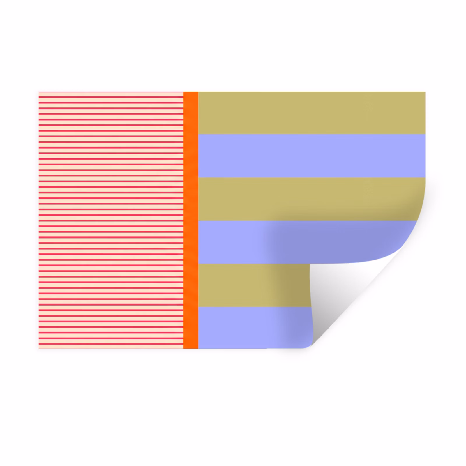Muursticker - Abstract - Geometrie - Strepen - Blokken - Rood — 1