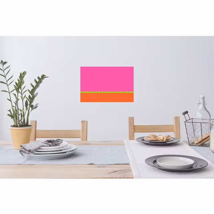 Muursticker - Abstract - Geometrisch - Kleurblokken - Roze - Oranje — 3
