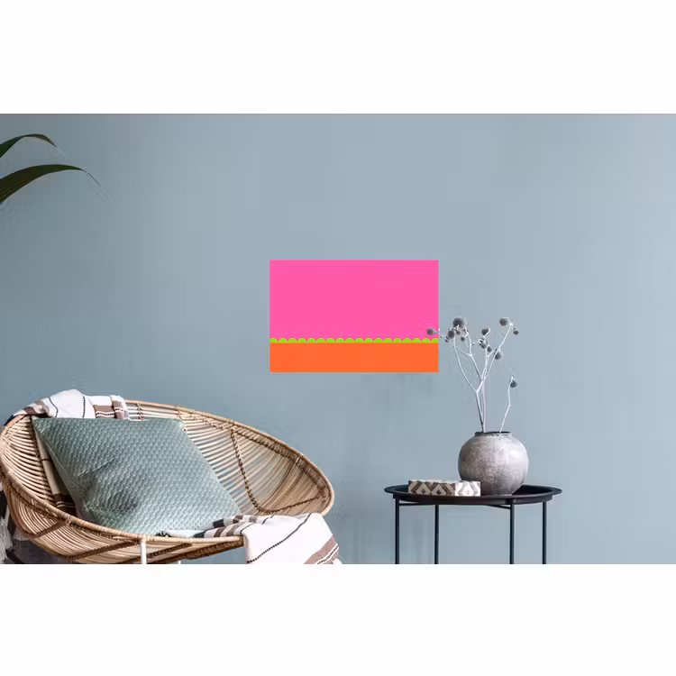 Muursticker - Abstract - Geometrisch - Kleurblokken - Roze - Oranje — 4