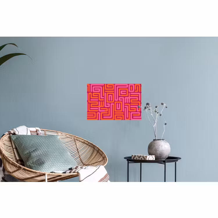 Muursticker - Abstract - Patroon - Lijnen - Roze - Oranje — 4