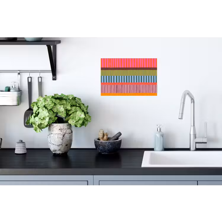 Muursticker - Abstract - Strepen - Modern - Kleurrijk - Kunst — 2