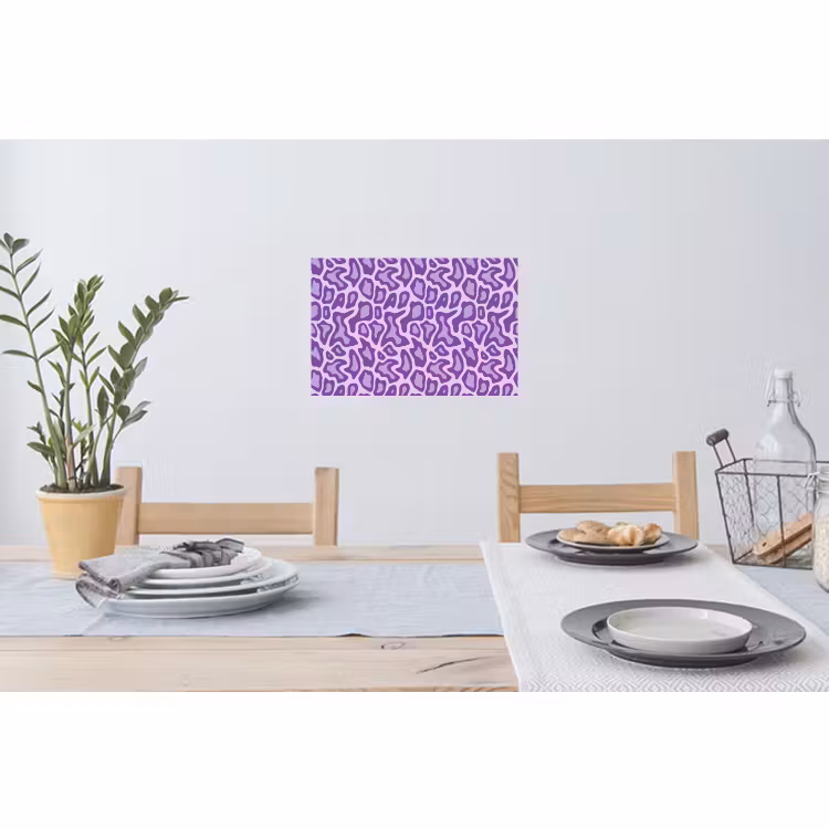 Muursticker - Paars - Abstract - Luipaard - Vlekken - Groovy - Patroon — 3