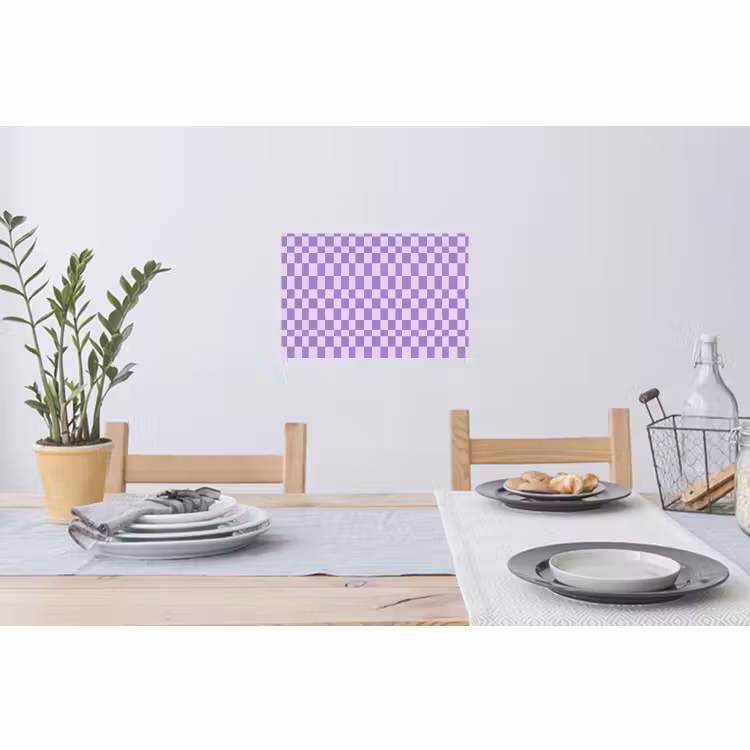 Muursticker - Paars - Geometrisch - Dambord - Blokken - Patroon — 3