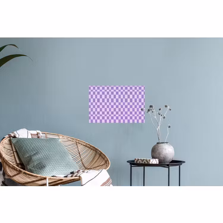 Muursticker - Paars - Geometrisch - Dambord - Blokken - Patroon — 4