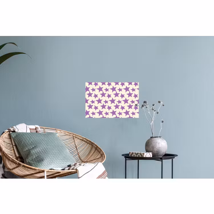 Muursticker - Paars - Geometrisch - Sterren - Stempel - Patroon — 4