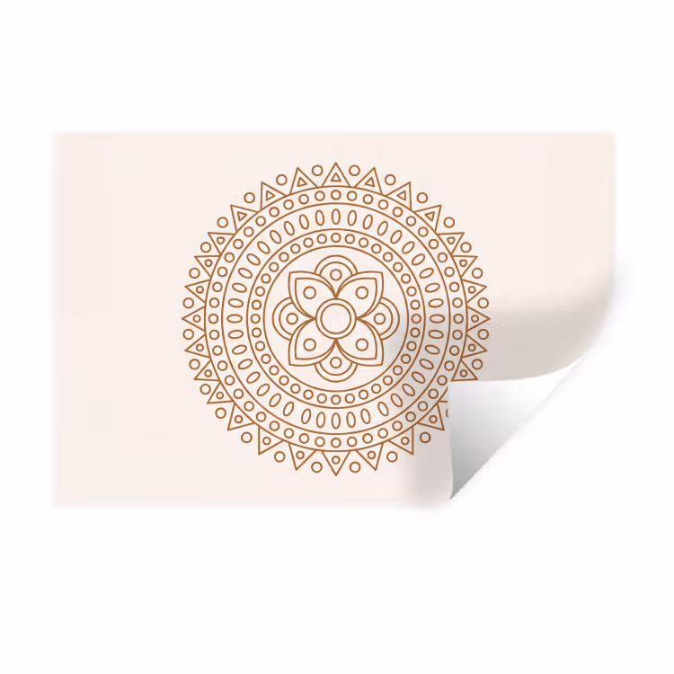 Muursticker - Mandala - Geometrisch - Abstract - Oosters - Bruin — 1
