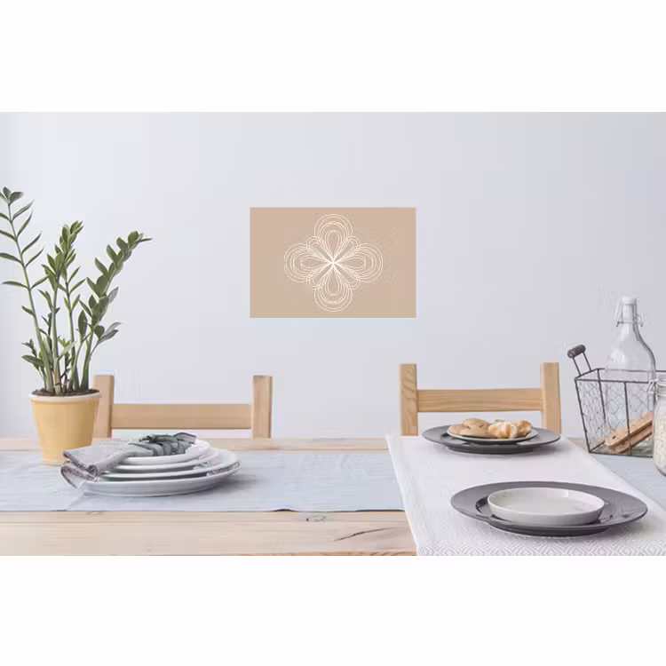 Muursticker - Patroon - Lijnen - Abstract - Minimalistisch - Beige — 3