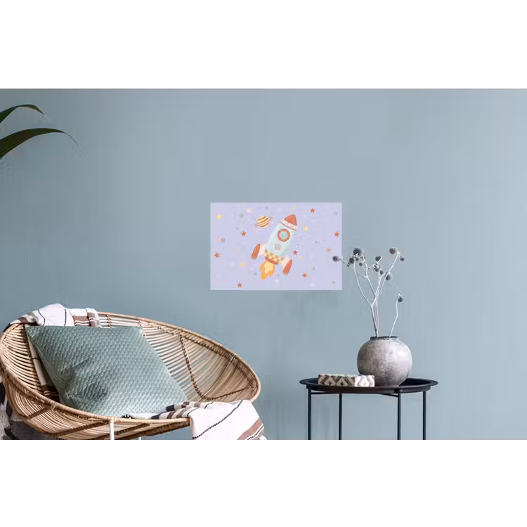 Muursticker - Raket - Ruimte - Planeet - Illustratie — 4