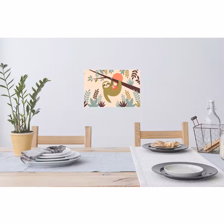 Muursticker - Dieren - Moeder - Baby - Natuur - Groen — 3