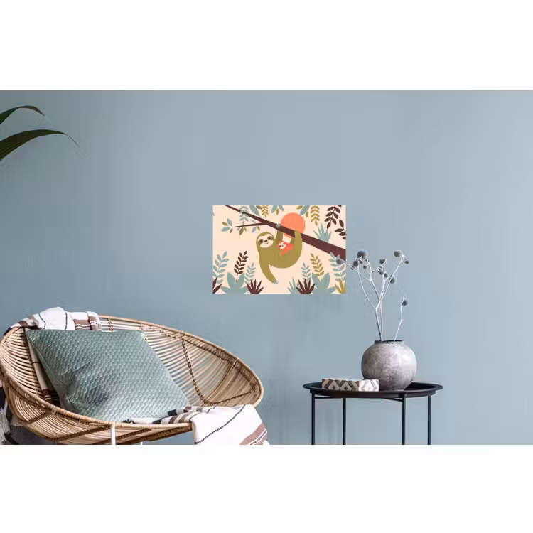 Muursticker - Dieren - Moeder - Baby - Natuur - Groen — 4