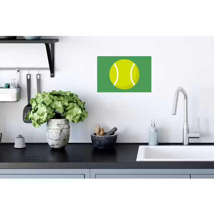 Muursticker - Bal - Geel - Sport - Groen - Illustratie — 2
