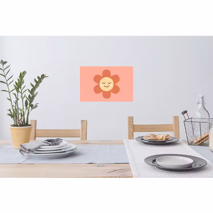 Muursticker - Bloemen - Tekenfilm - Kind - Roze — 3