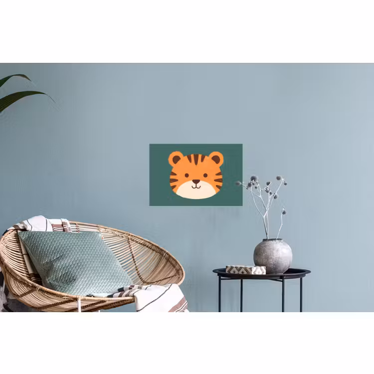 Muursticker - Dieren - Kop - Oranje - Illustratie - Modern — 4