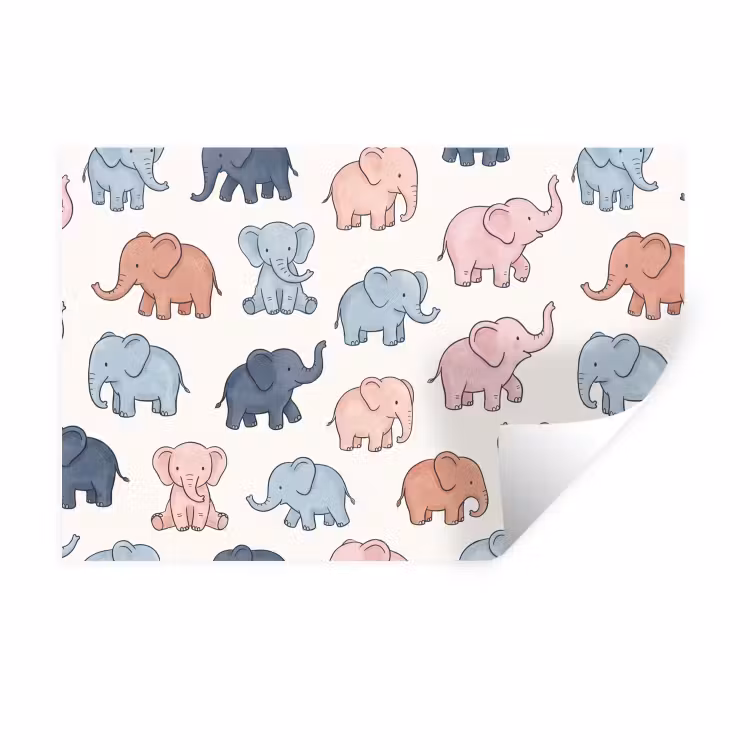 Muursticker - Dieren - Patroon - Kinderkamer - Pastel - Speels — 1