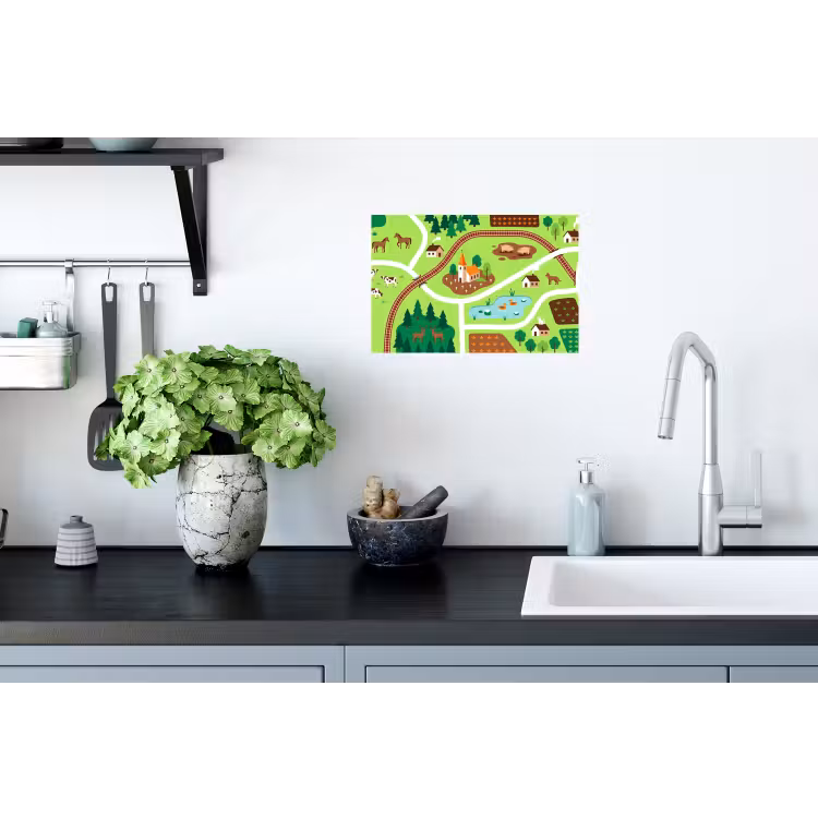 Muursticker - Platteland - Dieren - Illustratie — 2