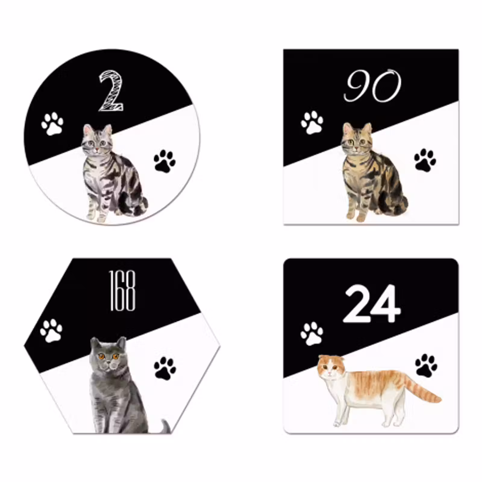 Naambordje Voordeur Kat — 1