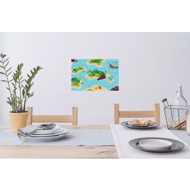 Muursticker - Schatkaart - Eilanden - Tropisch — 3