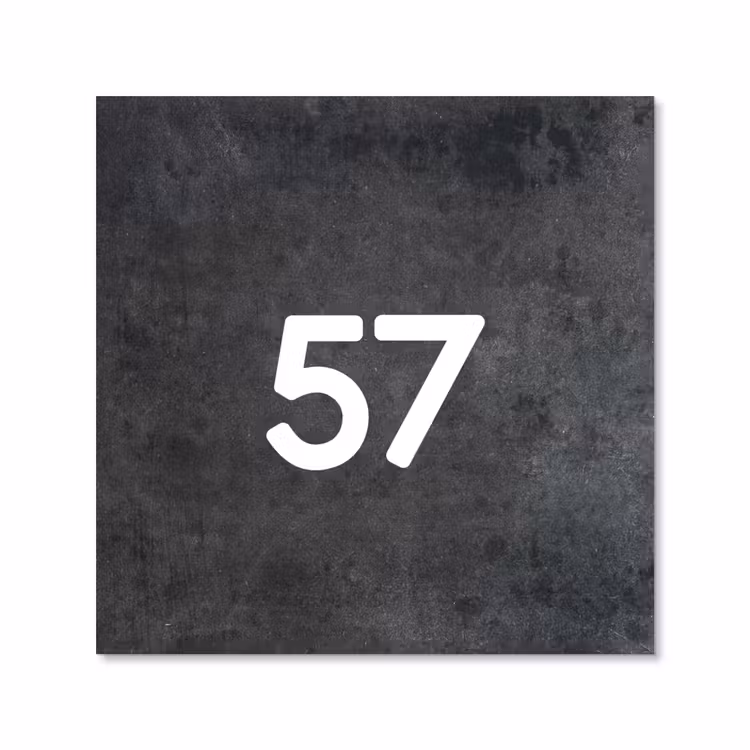 Naambordje Voordeur Leisteen — 2