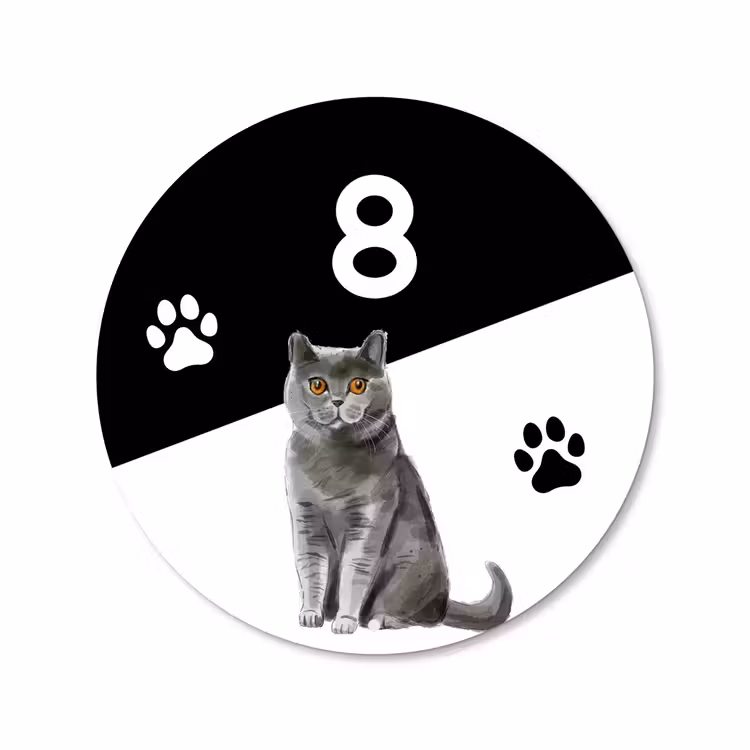 Naambordje Voordeur Kat — 2