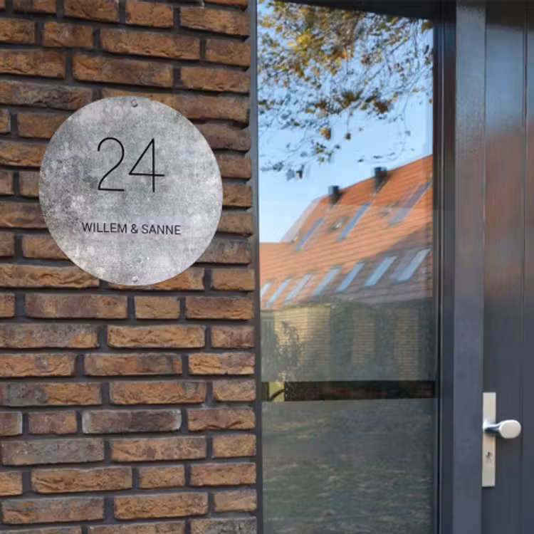 Naambordje Voordeur Beton — 3