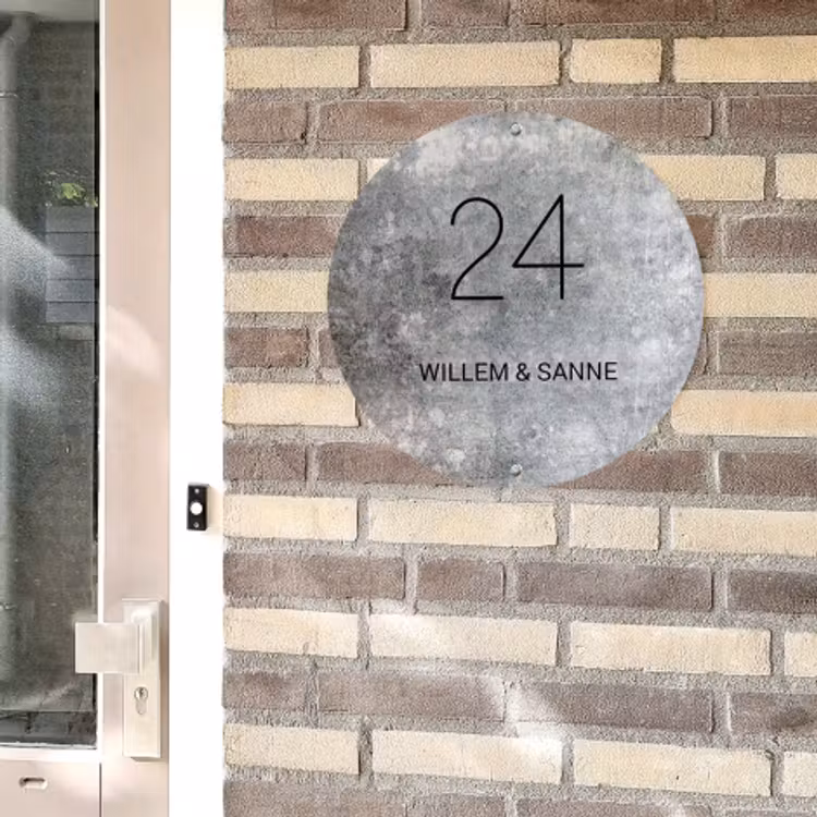 Naambordje Voordeur Beton — 5