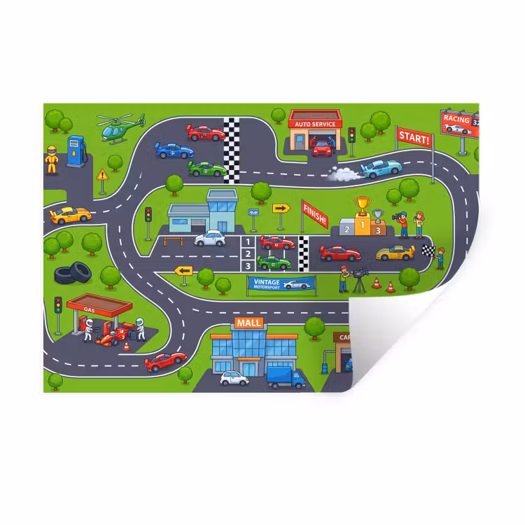 Muursticker - Circuit - Auto - Cartoon — 1