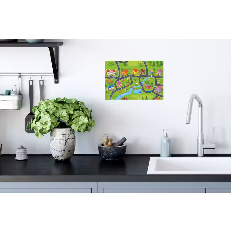 Muursticker - Dorp - Wegen - Huizen — 2