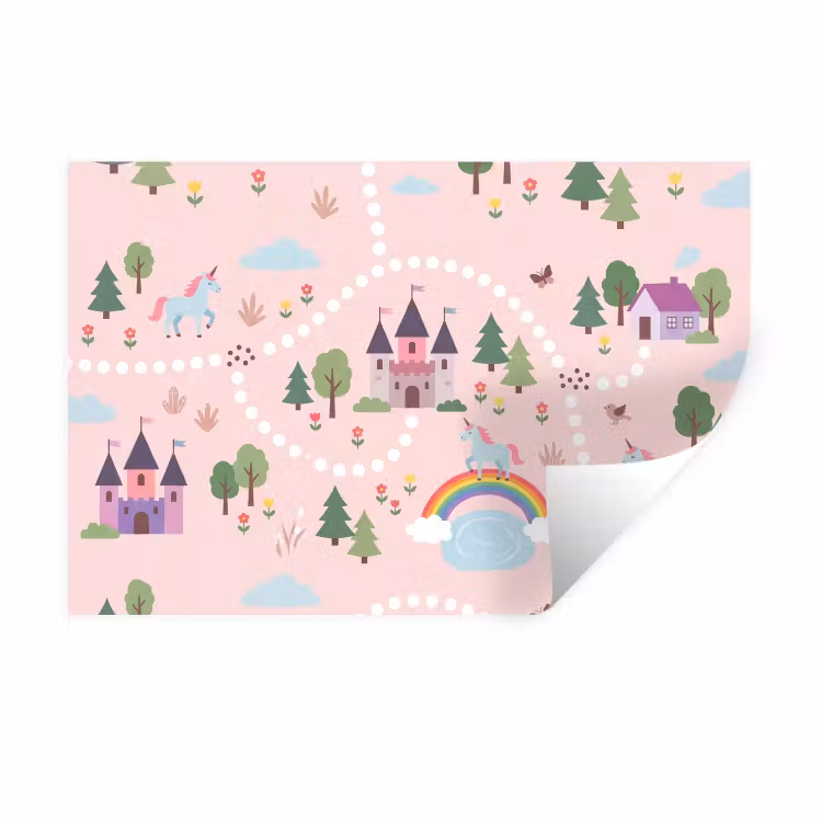 Muursticker - Eenhoorn - Kasteel - Fantasy — 1