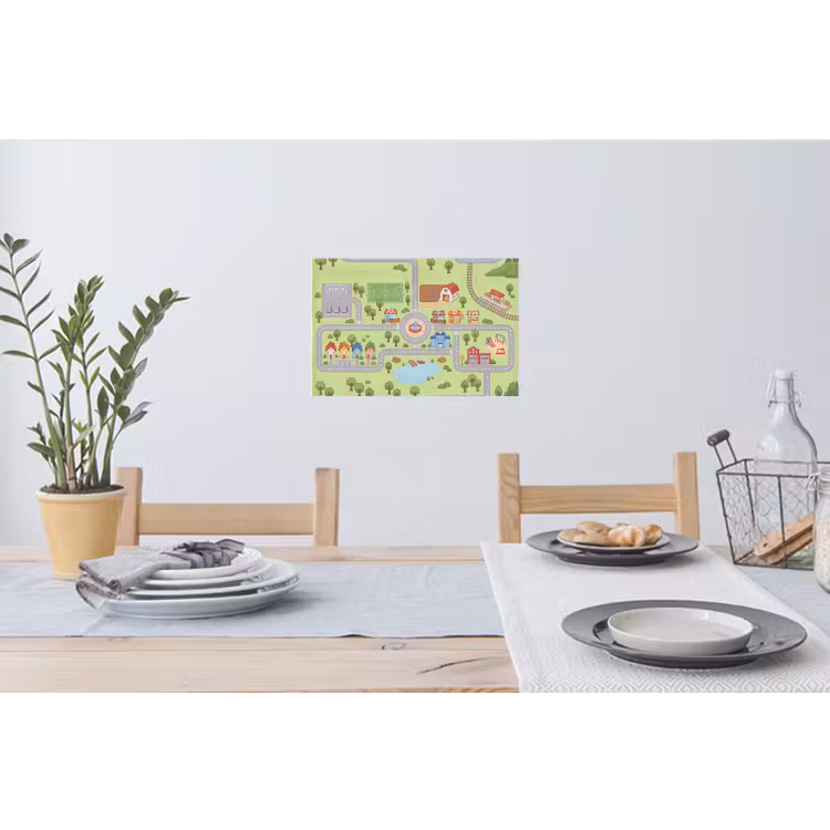 Muursticker - Plattegrond - Dorp - Kind — 3
