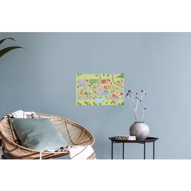 Muursticker - Plattegrond - Dorp - Kind — 4