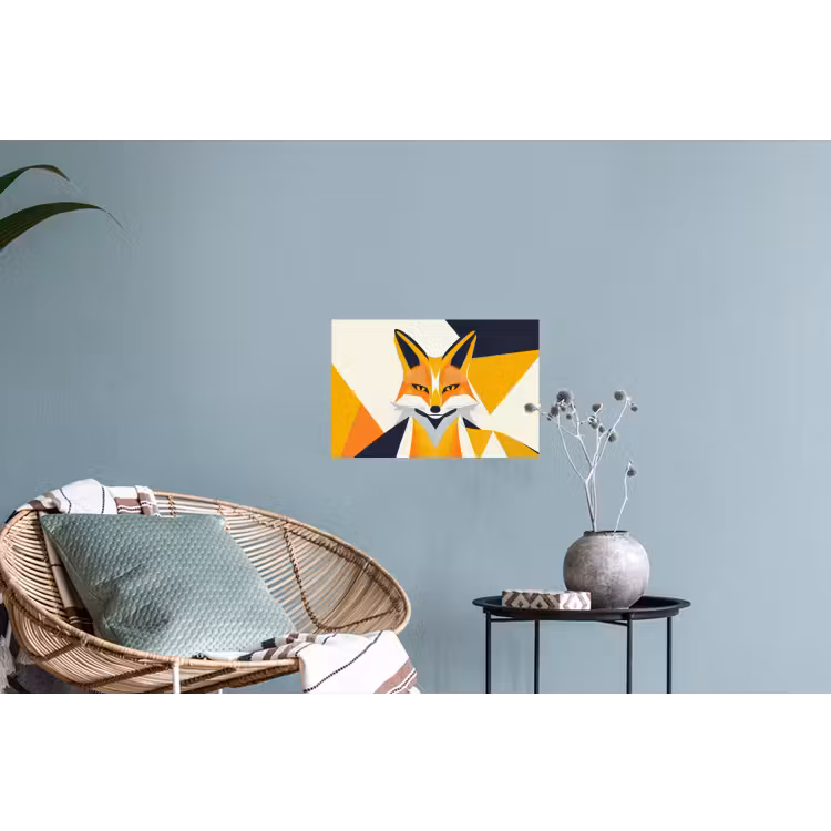 Muursticker - Vos - Oranje - Abstract - Driehoeken — 4