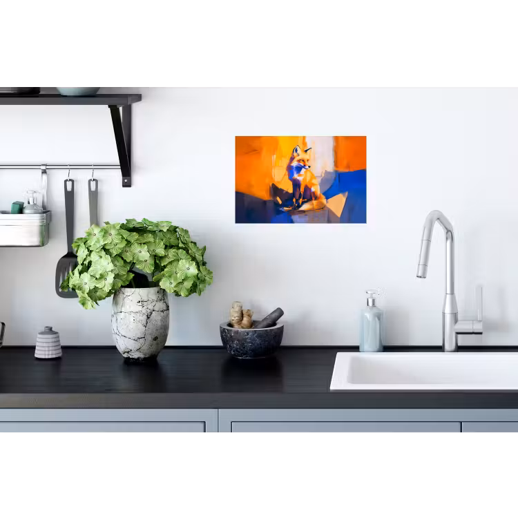 Muursticker - Vos - Oranje - Vormen - Abstract — 2