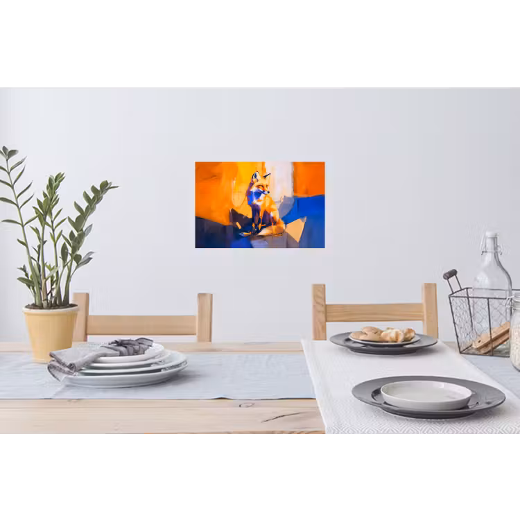Muursticker - Vos - Oranje - Vormen - Abstract — 3