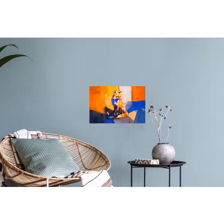 Muursticker - Vos - Oranje - Vormen - Abstract — 4
