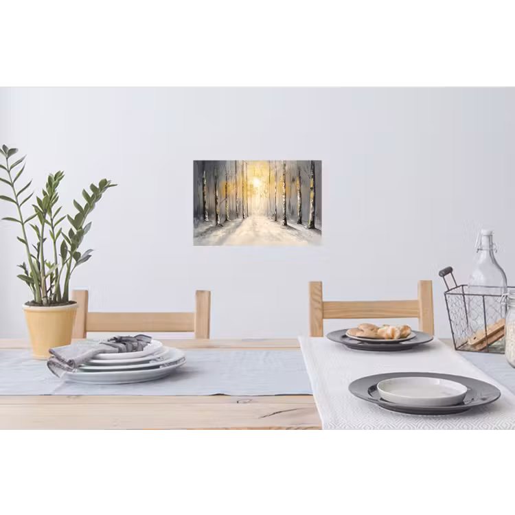 Muursticker - Winter - Abstract - Sneeuw - Natuur - Zon — 3