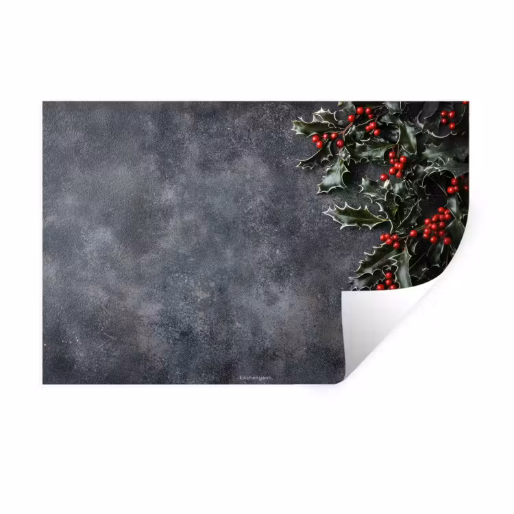 Muursticker - Winter - Hulst - Kerst - Beton — 1