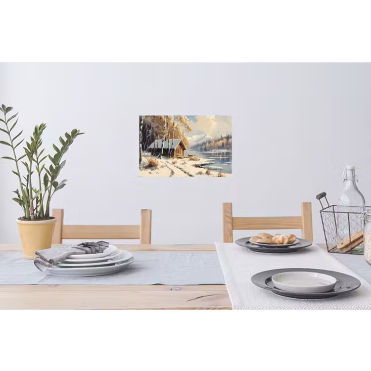 Muursticker - Winter - Sneeuw - Huis - Natuur — 3