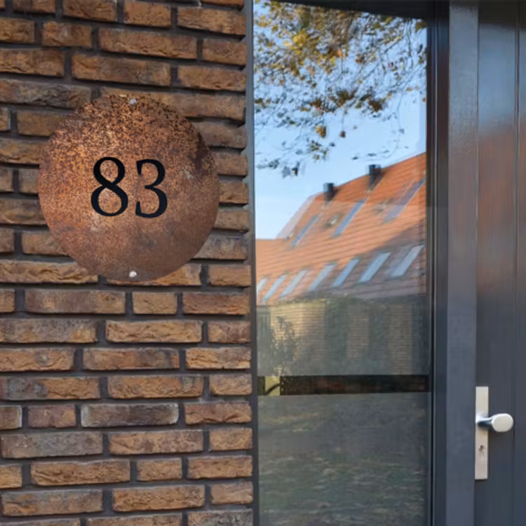 Naambordje Voordeur Roest — 2