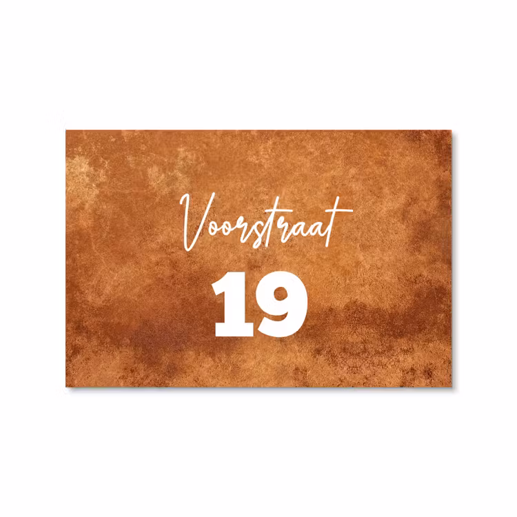 Naambordje Voordeur Roest — 4