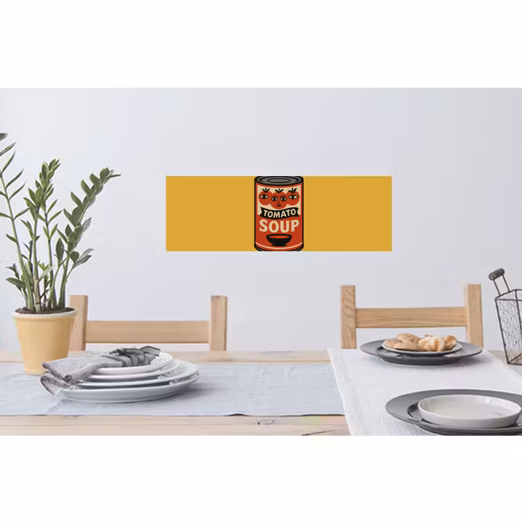 Muursticker - Tomatensoep - Gezichtje - Illustratie - Rood — 3