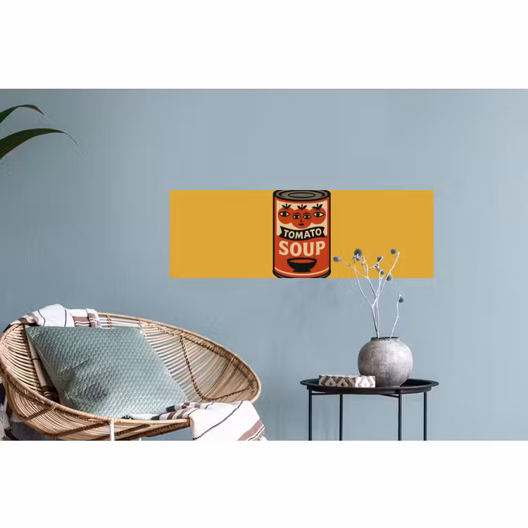 Muursticker - Tomatensoep - Gezichtje - Illustratie - Rood — 4